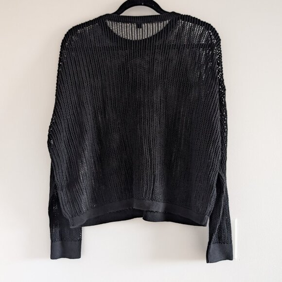 Uniqlo Mesh Knit black sweater - Picture 5 of 6